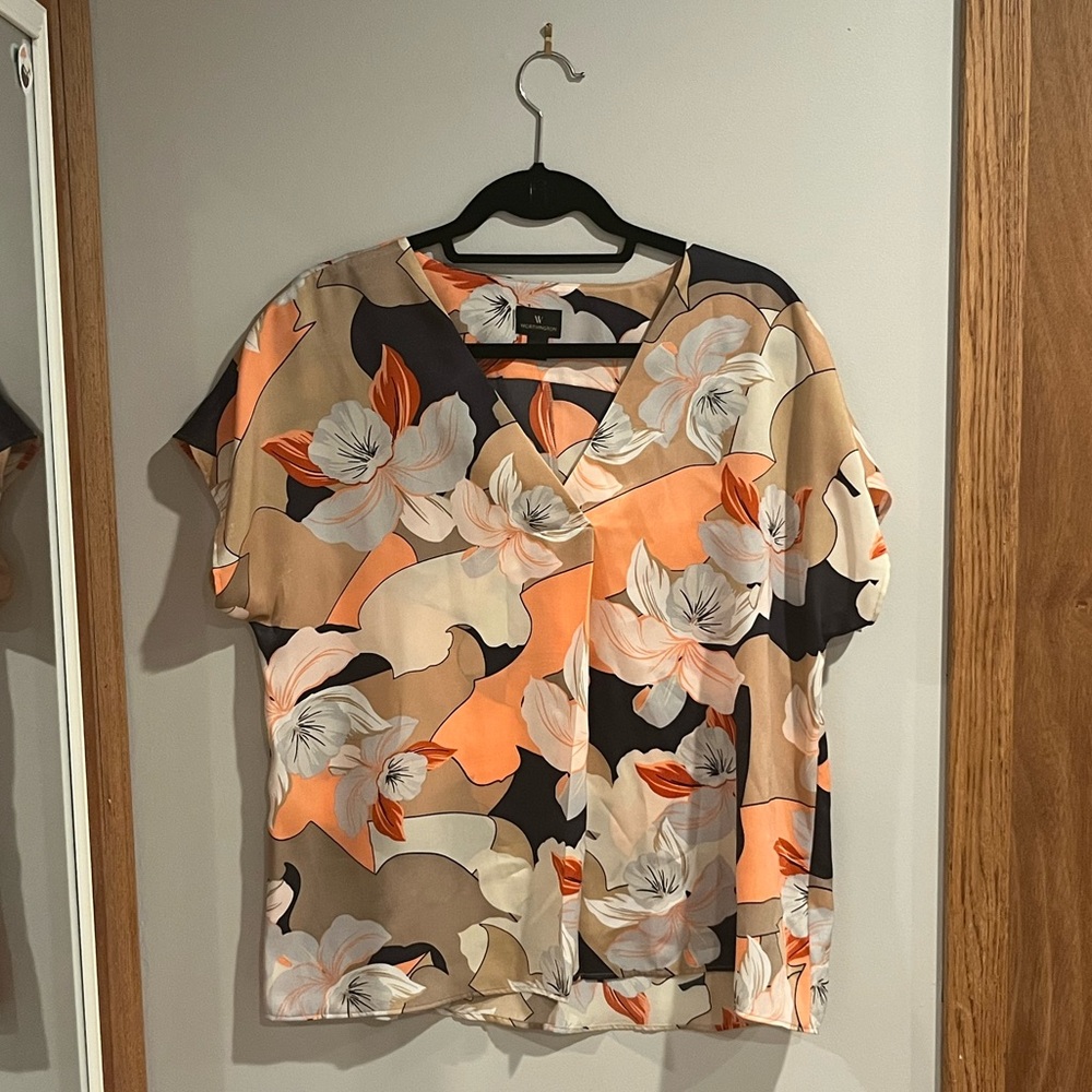 Satin Floral Blouse